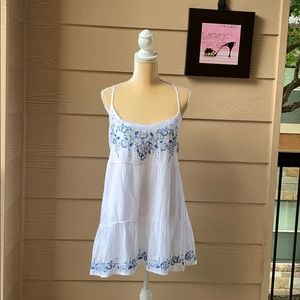 Hollister white strappy summer Tank top flared